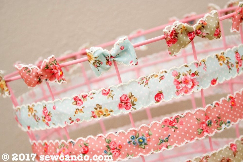 Sew Can Do Tutorial Time Easy Ribbon Waste Basket Makeover